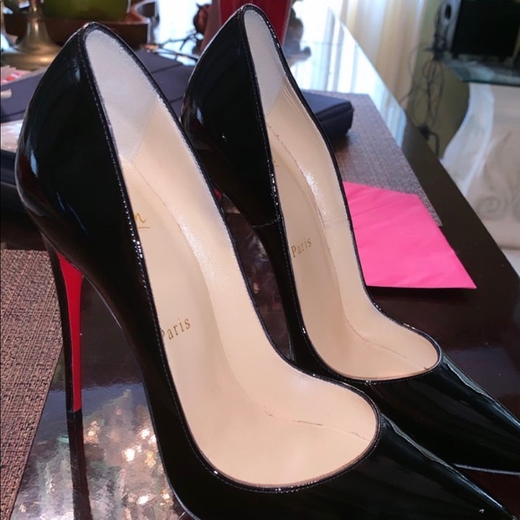 Christian Louboutin Shoes - Black REAL Christian Louboutins 38 1/2 Used Once